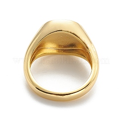 Anillo de sello de latón para mujer&nbsp;RJEW-E058-01G-08