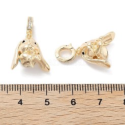 Messing-Mikro pflastern Zirkonia Anhänger bails&nbsp;KK-C077-10G