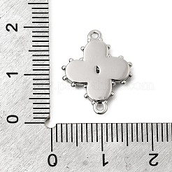 Messing Pavé klare Zirkonia Blumen Glieder Verbinder Charms&nbsp;KK-G553-03P