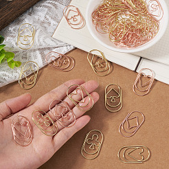 64 pieza de clips de papel de acero al carbono con símbolo de naipe de 8 estilos&nbsp;AJEW-TA0005-80