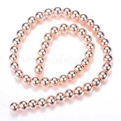 Chapelets de perles en hématite synthétique sans magnétique&nbsp;X-G-Q466-6mm-03