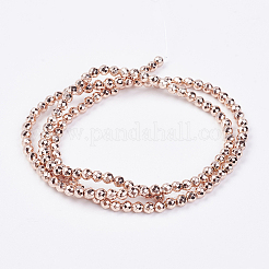 Non magnetici fili di perline di ematite sintetico&nbsp;G-P262-27-3mm-RRG