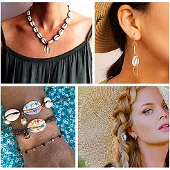 60 Stück 12 Stile bedruckte natürliche Muschelperlen&nbsp;BSHE-CJ0001-10