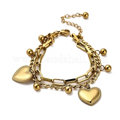 Mehrreihige Armbänder aus 304 Edelstahl&nbsp;BJEW-Q040-05G