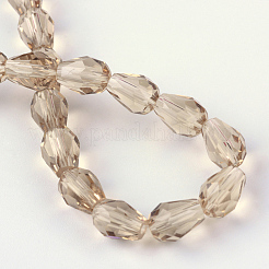 Chapelets de perles en verre transparent&nbsp;LS-GLAA-R024-6x8mm-05