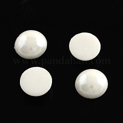 Cabochon in vetro opaco con perle perlato&nbsp;X-PORC-S801-7mm-M