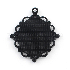 Tibetischen Stil Eulenlegierungsanhänger Emaille Strass cabochon Fassungen&nbsp;X-PALLOY-Q304-53-NR