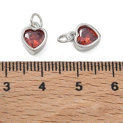 Messing ebnen Zirkonia Charms&nbsp;CU-CBABEB3-02P-01
