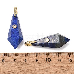 Breloques pendantes européennes en perles de lapis-lazuli naturel teint&nbsp;GG-CBA9389-03K