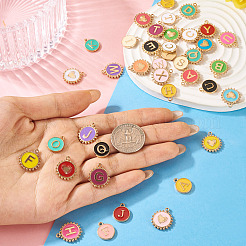 52pcs 2 styles de pendentifs en émail en alliage&nbsp;FIND-TA0008-50