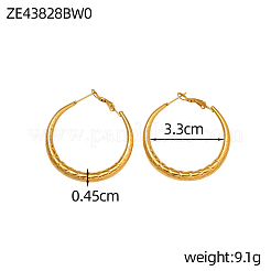 Pendientes de aro de acero inoxidable 304&nbsp;STAS-OY015-79G