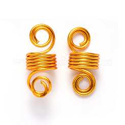 Aluminium Haargeflecht Dreadlock Perlen&nbsp;ALUM-S017-001A