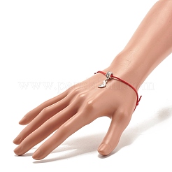 Braccialetti unisex con ciondoli in lega di luna&nbsp;BJEW-JB07495-02