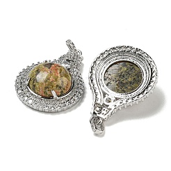 Natürlicher und synthetischer gemischter Edelstein mit klaren Zirkonia-Anhängern&nbsp;G-G133-01P