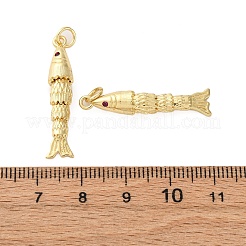 Porte micro ouvrent pendentifs zircone cubique en laiton de placage&nbsp;KK-M309-38I-G