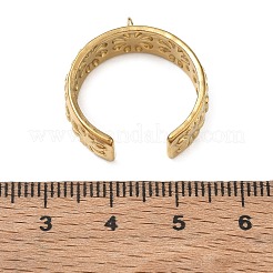 Componenti per anelli da dito in acciaio inossidabile 304 a forma di fiore&nbsp;SA-CBA45D5-17G