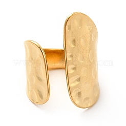 Bague de manchette plate et ouverte en acier inoxydable 304 avec placage ionique (IP) pour femme&nbsp;X-RJEW-F131-16G