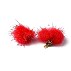 Faux Nerz Pelz Quaste Anhänger Dekorationen&nbsp;FIND-YW0002-24C