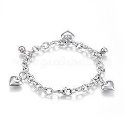 Anlaufgeschützte Bettelarmbänder aus Edelstahl 304&nbsp;BJEW-G544-12P