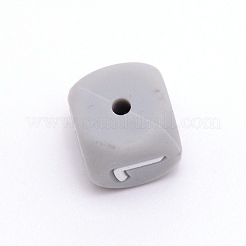 Perles alphabet en silicone pour la fabrication de bracelets ou de colliers&nbsp;SIL-TAC001-01A-L