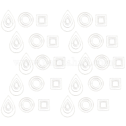 Anneaux de liaison en laiton sunnyclue, formes mixtes, Platine et argent, 120 pcs / boîte