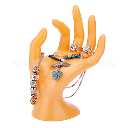 Пластиковые подставки для держателей ювелирных изделий для манекенов, органайзер для ювелирных изделий в форме кольца в форме руки для кольца, браслет, cmотреть, темно-оранжевый, 11.5x7.1x18 см