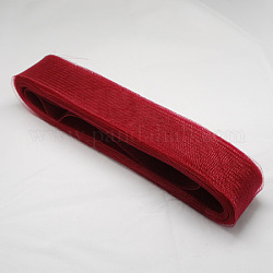 Nastro di maglia, corda di filo netto plastico, rosso scuro, 40mm, 22iarde/balla