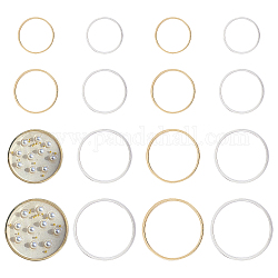 Anneaux de liaison en laiton olycraft, sans plomb et sans nickel, anneau, couleur mixte, 20~35x1mm, 160 pcs / boîte