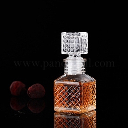 Mini bouteille d'alcool en verre créatif, bouteille de vin vide en verre miniature épaissi transparent, clair, 4.5x10.4 cm, capacité: 50 ml (1.69 oz liq.)