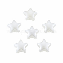 Abalorios de imitación de plástico ABS, estrella, whitesmoke, 10.5x11.5x6mm, agujero: 1.5 mm