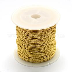 Nylon Thread, with Metallic Cords, Gold, 0.6mm, about 142.16 yards(130m)/roll