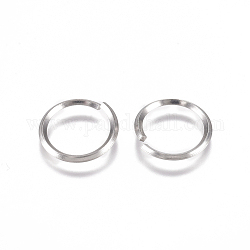 304 anelli di salto in acciaio inox, anelli di salto aperti, anello rotondo, colore acciaio inossidabile, 18 gauge, 12x1mm, diametro interno: 10mm