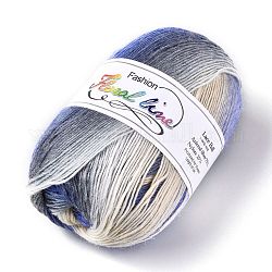 Hilo de tejer de lana, segmento teñido, hilo de ganchillo, colorido, 1 mm, aproximamente 400 m / rollo