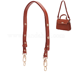 Poignées de sac en cuir PU réglables, avec fermoir pivotant en alliage et anneaux en D, pour les accessoires de remplacement de sac sous les bras/à bandoulière, selle marron, 72~113.6x1.85x0.2 cm