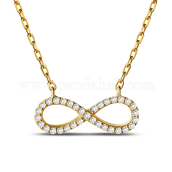 Tinysand Infinity Sterling Silber Anhänger Halsketten, mit Zirkonia, golden, 17 Zoll