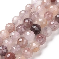 Chapelets de perles de quartz naturel, facetté (128 facettes), ronde, 6mm, Trou: 1mm, Environ 61 pcs/chapelet, 14.96'' (38 cm)