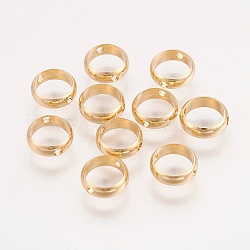 Marco de cuentas de latón, anillo, sin níquel, real 18k chapado en oro, 3x12x1mm, 10 mm de diámetro interior