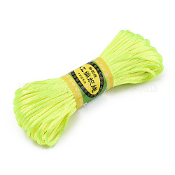 Атласный шнур из полиэстера, для китайского вязания, изготовление ювелирных изделий, зеленый желтый, 2 мм, около 21.87 ярда (20 м) / пачка, 6 расслоения / мешок