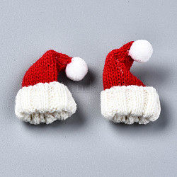 Accessori per ornamenti per cappelli a maglia natalizia in poliestere, per la produzione artigianale fai da te, rosso, 40~70x34~41x18~32mm