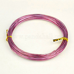 Aluminum Wires, Hot Pink, 18 Gauge, 1.0mm, 10m/roll