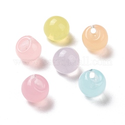 Imitation Jelly Style Acrylic Charms, Teardrop, Mixed Color, 13.5x13x13.5mm, Hole: 3mm, about 365pcs/500g