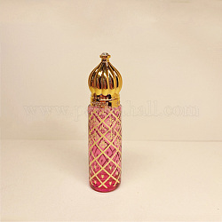 Bouteilles à billes en verre de style arabe, bouteille rechargeable d'huile essentielle, pour les soins personnels, camélia, 2x7.9 cm, capacité: 6 ml (0.20 oz liq.)