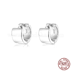 Серьги-кольца из серебра 925 пробы с родиевым покрытием из платины, со штампом s925, платина, 10x5 мм