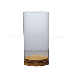 Jouets en verre transparent figurines présentoirs, Vitrine anti-poussière pour figurines avec socle, clair, verre : 6x11.4cm