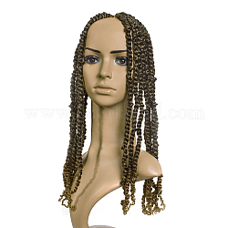 Предварительно завитая страсть крученые волосы крючком, вязаные косички из синтетических плетеных волос, низкотемпературное термостойкое волокно, Длинные и курчавые волосы, светло-коричневый, 18 дюйм (45.7 см)
