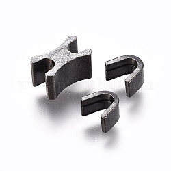 Bekleidungszubehör, Reißverschlussstopfen und Stopfen aus Messing reparieren, Metallgrau, 8.5x5x4.5 mm, 4.5x5.5x3 mm