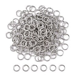 304 Stainless Steel Jump Rings, Open Jump Rings, Stainless Steel Color, 8x1.2mm, Inner Diameter: 5.6mm