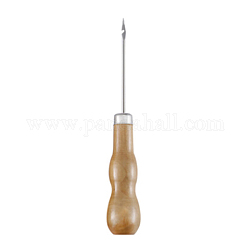 Шильчик для шитья, инструмент для создания отверстий, с деревянной ручкой, для пунша шитья кожи ремесло, деревесиные, 13x2 см