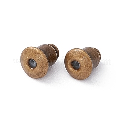 Tuercas de oreja de latón, pendiente trasero, campana, Bronce antiguo, aproximamente 6 mm de largo, 5 mm de ancho, agujero: 1 mm