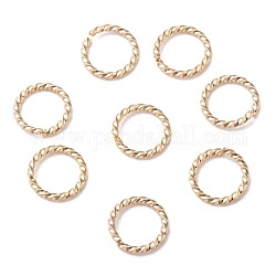 304 anelli di salto in acciaio inox, anelli di salto aperti, ritorto, vero placcato oro 24k, 16 gauge, 10x1.3mm, diametro interno: 8mm